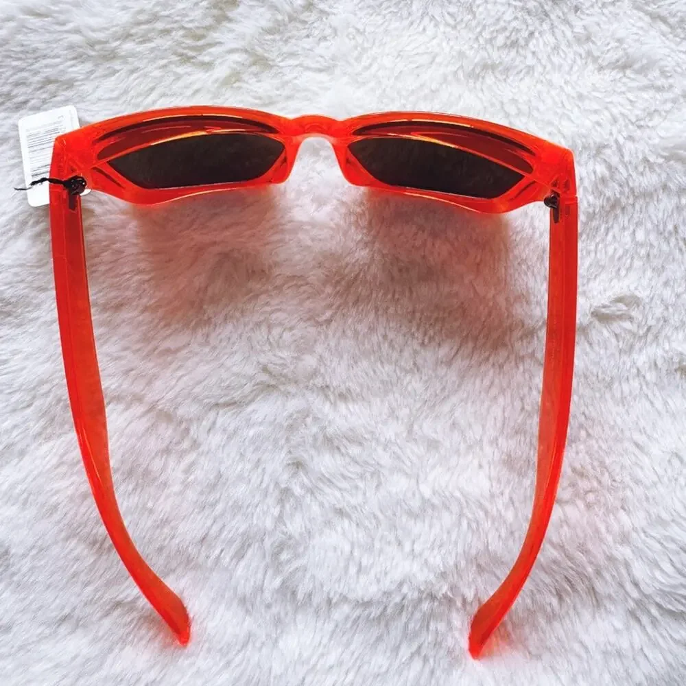 Cedric Bright Orange Mirrored Sunglasses